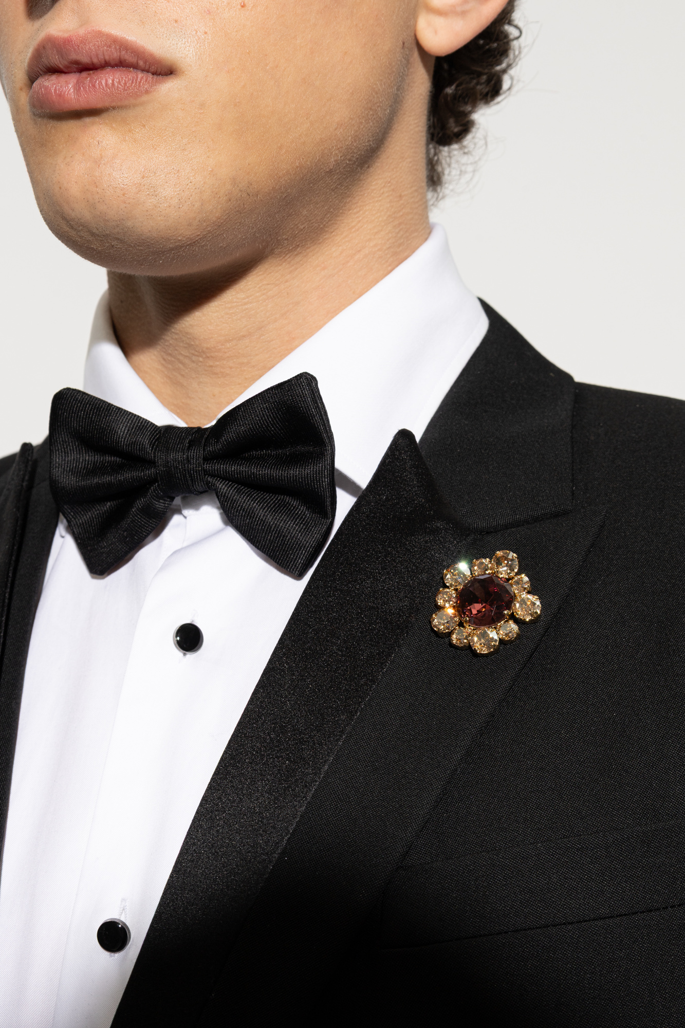 Dolce & Gabbana Brooch with shimmering crystals | Men's | Vitkac